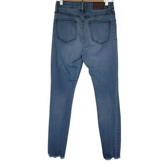 Madewell 9" Mid Rise Skinny Torn Knee Frankie Wash, 26 - Picture 3 of 10